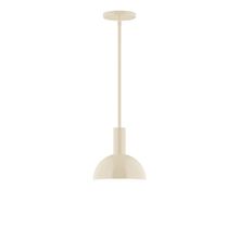 Montclair Light Works STGX456-16-L10 - 8" Stack Mini Dome LED Stem Hung Pendant, Cream