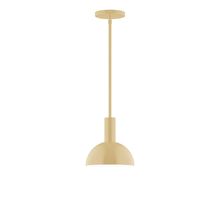 Montclair Light Works STGX456-17-L10 - 8" Stack Mini Dome LED Stem Hung Pendant, Ivory