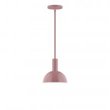 Montclair Light Works STGX456-20-L10 - 8" Stack Mini Dome LED Stem Hung Pendant, Mauve