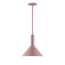 Montclair Light Works STGX466-20-L12 - 12" Stack Cone LED Stem Hung Pendant, Mauve