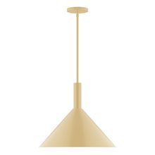 Montclair Light Works STGX467-17-L13 - 18" Stack Cone LED Stem Hung Pendant, Ivory