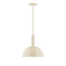 Montclair Light Works STGX471-16-L12 - 12" Stack Dome LED Stem Hung Pendant, Cream