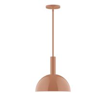 Montclair Light Works STGX471-19-L12 - 12" Stack Dome LED Stem Hung Pendant, Terracotta