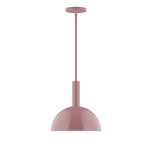 Montclair Light Works STGX471-20-L12 - 12" Stack Dome LED Stem Hung Pendant, Mauve