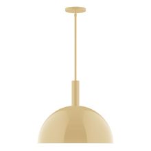 Montclair Light Works STGX472-17-L13 - 18" Stack Dome LED Stem Hung Pendant, Ivory