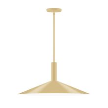 Montclair Light Works STGX478-17-L10 - 24" Stack Shallow Cone LED Stem Hung Pendant, Ivory