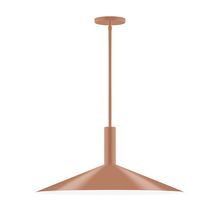 Montclair Light Works STGX478-19-L10 - 24" Stack Shallow Cone LED Stem Hung Pendant, Terracotta