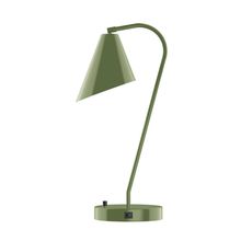 Montclair Light Works TLC415-22-L10 - 23" J-Series LED Table Lamp, Fern Green