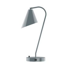 Montclair Light Works TLC415-40-L10 - 23" J-Series LED Table Lamp, Slate Gray