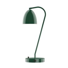 Montclair Light Works TLC417-42-L10 - 23" J-Series LED Table Lamp, Forest Green