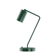 Montclair Light Works TLD425-42-L10 - 21.5" J-Series LED Table Lamp, Forest Green