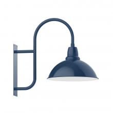 Montclair Light Works WMF109-50-L13 - 18" Cafe shade, LED Wall Mount light, Navy