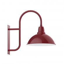 Montclair Light Works WMF109-55-L13 - 18" Cafe shade, LED Wall Mount light, Barn Red