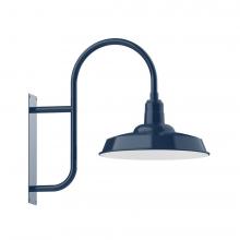 Montclair Light Works WMF185-50-L13 - 18" Warehouse shade, LED Wall Mount light, Navy