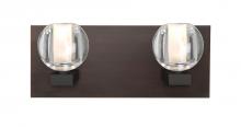  2WF-BOCACL-BR - Besa, Boca Vanity, Clear, Bronze Finish, 2x40W Halogen