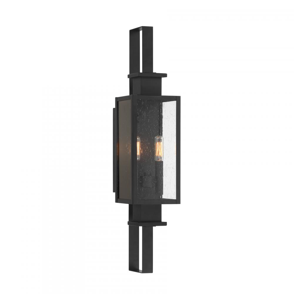 Ascott 2-Light Outdoor Wall Lantern in Matte Black