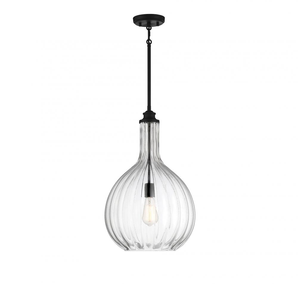 Brandon 1-Light Pendant in Matte Black