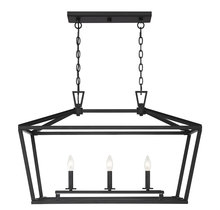 Savoy House 1-323-3-89 - Townsend 3-Light Linear Chandelier in Matte Black