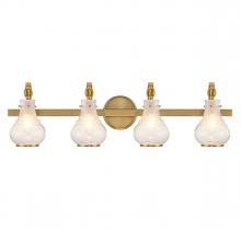 Savoy House 8-4417-4-322 - Adams 4-Light Bathroom Vanity Light in Warm Brass