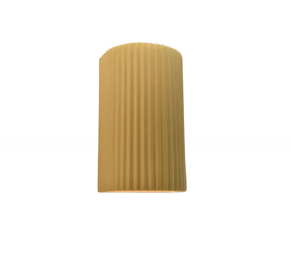 Small ADA LED Pleated Cylinder Wall Sconce