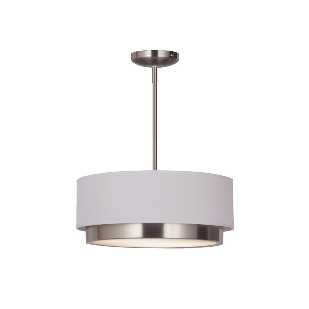 Tate 16" LED Semi-Flush Drum Pendant