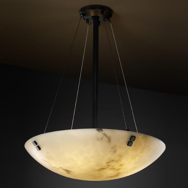 48" Pendant Bowl w/ Pair Cylindrical Finials