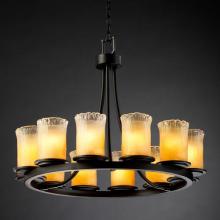 Justice Design Group GLA-8768-16-CLRT-DBRZ - Dakota 12-Light Ring Chandelier (Short)