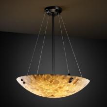 Justice Design Group ALR-9661-25-MBLK-F1-LED-3000 - 18" Pendant Bowl w/ PAIR CYLINDRICAL FINIALS