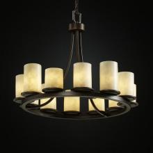 Justice Design Group CLD-8768-10-DBRZ - Dakota 12-Light Ring Chandelier (Short)