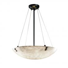 Justice Design Group CLD-9662-25-MBLK-F1-LED-5000 - 24" Pendant Bowl w/ Pair Cylindrical Finials