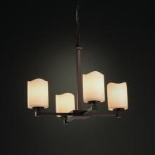 Justice Design Group CNDL-8420-14-CREM-DBRZ - Tetra 5-Light Chandelier