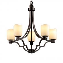 Justice Design Group CNDL-8500-14-AMBR-NCKL - Argyle 5-Light Chandelier