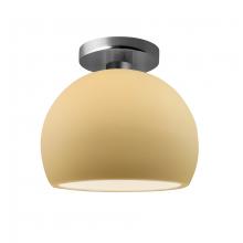 Justice Design Group CER-6350-MYLW-NCKL-LED1-700 - Small Globe LED Semi-Flush