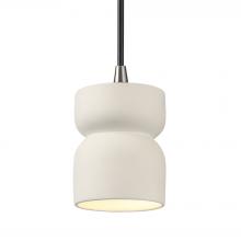 Justice Design Group CER-6500-MAT-NCKL-BKCD - Short Hourglass Pendant