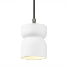 Justice Design Group CER-6500-WHT-NCKL-BKCD - Short Hourglass Pendant