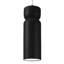 Justice Design Group CER-6510-BLK-ABRS-WTCD - Tall Hourglass Pendant