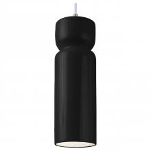 Justice Design Group CER-6510-BLK-ABRS-WTCD-LED1-700 - Tall Hourglass LED Pendant