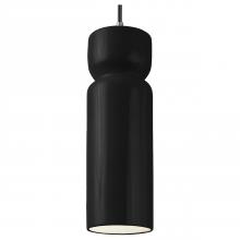 Justice Design Group CER-6510-BLK-CROM-BKCD-LED1-700 - Tall Hourglass LED Pendant