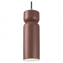 Justice Design Group CER-6510-CLAY-ABRS-BKCD-LED1-700 - Tall Hourglass LED Pendant