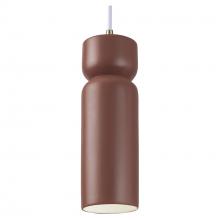 Justice Design Group CER-6510-CLAY-ABRS-WTCD-LED1-700 - Tall Hourglass LED Pendant