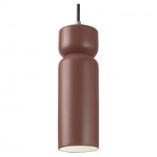 Justice Design Group CER-6510-CLAY-CROM-BKCD-LED1-700 - Tall Hourglass LED Pendant