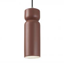 Justice Design Group CER-6510-CLAY-NCKL-BKCD - Tall Hourglass Pendant