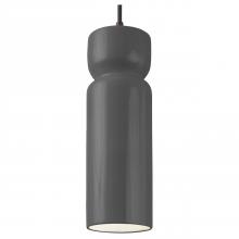 Justice Design Group CER-6510-GRY-DBRZ-BKCD-LED1-700 - Tall Hourglass LED Pendant