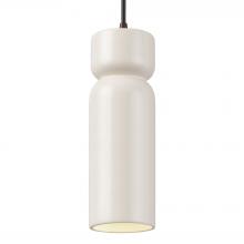 Justice Design Group CER-6510-MAT-DBRZ-BKCD - Tall Hourglass Pendant