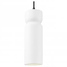 Justice Design Group CER-6510-WHT-MBLK-BKCD-LED1-700 - Tall Hourglass LED Pendant