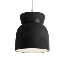 Justice Design Group CER-6515-BLK-ABRS-WTCD - Large Hourglass Pendant