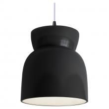 Justice Design Group CER-6515-BLK-MBLK-WTCD-LED1-700 - Large Hourglass LED Pendant