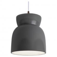 Justice Design Group CER-6515-GRY-DBRZ-WTCD-LED1-700 - Large Hourglass LED Pendant