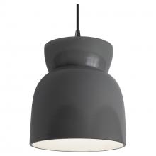 Justice Design Group CER-6515-GRY-MBLK-BKCD-LED1-700 - Large Hourglass LED Pendant