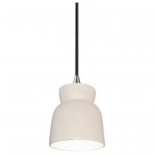 Justice Design Group CER-6515-MAT-NCKL-BKCD-LED1-700 - Large Hourglass LED Pendant